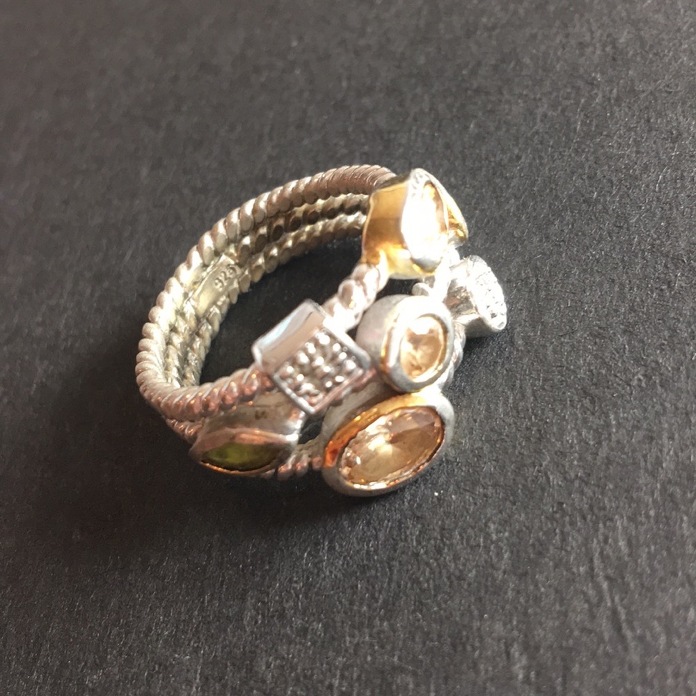 925 Silver Multi Stone Ring - image 3
